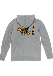 Blue 84 Iowa Hawkeyes Mens Grey Front Back Laguna Long Sleeve Full Zip Jacket