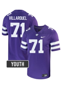Dylan Villarouel K-State Wildcats Youth Purple Nike NIL Name And Number Football Jersey