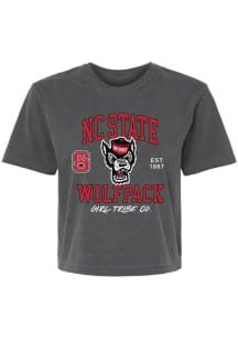 NC State Wolfpack Womens Charcoal Wolfpack Classic Short Sleeve T-Shirt
