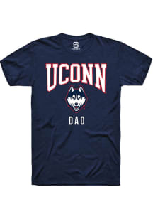 Summit Sportswear UConn Huskies Navy Blue Dad Short Sleeve T Shirt