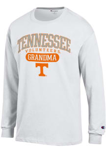 Champion Tennessee Volunteers White Pill Box Grandma Jersey Long Sleeve T Shirt