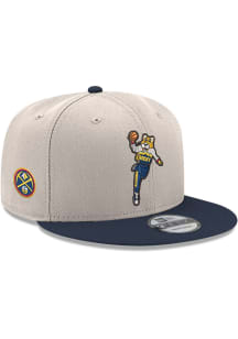 New Era Denver Nuggets White Team Mascot 2-Tone 9FIFTY Mens Snapback Hat