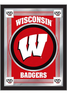 Wisconsin Badgers Logo Hanging Back Bar Mirror