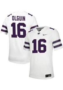 Mason Olguin  Nike K-State Wildcats White Football NIL Football Jersey