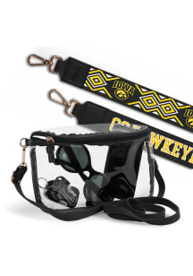 Iowa Hawkeyes Patterned Shoulder Strap with Lexi Womens Clear Tote
