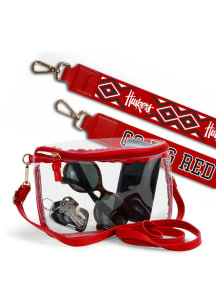 Nebraska Cornhuskers Patterned Shoulder Strap with Lexi Womens Clear Tote