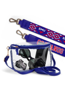 SMU Mustangs Patterned Shoulder Strap with Lexi Womens Clear Tote