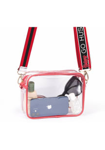 Nebraska Cornhuskers Patterned Shoulder Strap with Womens Clear Tote