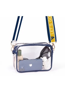 West Virginia Mountaineers Patterned Shoulder Strap with Womens Clear Tote