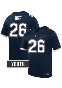 Soren Rief UConn Huskies Youth Navy Blue Nike NIL Name And Number Football Jersey