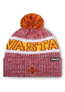 Forever Collectibles Iowa State Cyclones Cardinal Wordmark Heather Light Up Beanie Mens Knit Hat
