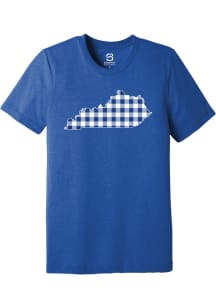 Summit Sportswear Kentucky Blue Plaid State Short Sleeve Fashion T Shirt