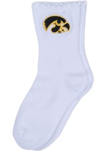 Iowa Hawkeyes Lettuce Hem Youth Quarter Socks