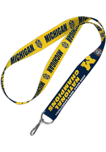 Michigan Wolverines 1 Inch 2026 MBB National Champion Lanyard - Blue