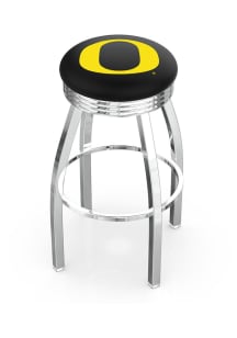 Oregon Ducks 3 Ring Chrome Seat Pub Stool - Silver