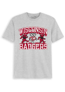 Class Trip Wisconsin Badgers Grey Grateful Dead Number One Design Short Sleeve T Shirt
