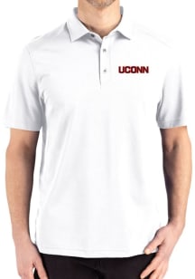 Cutter and Buck UConn Huskies White Advantage Refresh Pique Big and Tall Polo
