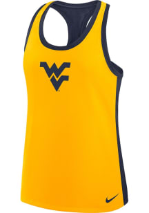 Nike West Virginia Mountaineers Womens Gold Colorblock Tank Top