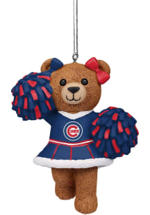 Chicago Cubs Resin Cheer Bear Ornament - Blue