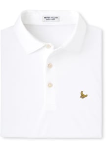 Peter Millar Rowan University Mens White Solid Performance Short Sleeve Fashion Polo