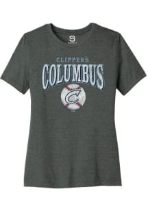 Summit Sportswear Columbus Clippers Womens Graphite Homerun Short Sleeve T-Shirt