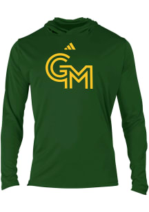 Adidas George Mason University Mens Green Primary Logo Hood