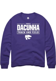 Croix DaCunha K-State Wildcats Mens Purple NIL Stacked Box Player Crew