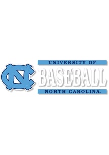 North Carolina Tar Heels 6X2 Baseball Auto Decal - Light Blue
