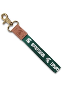 Jardine Michigan State Spartans Wristlet Keychain W/Custom Strap Lanyard - Green