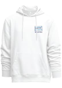 Wrigleyville Womens White Julia Gash Hooded Sweatshirt