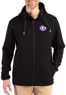 Cutter and Buck TCU Horned Frogs Mens Black Vault Epic Comfort Full Zip Light Weight Jacket