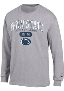 Champion Penn State Nittany Lions Grey Pill Box Mom Jersey Long Sleeve T Shirt