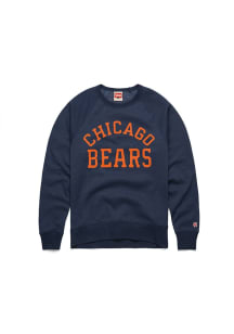 Homage Chicago Bears Mens Navy Blue Classic Long Sleeve Fashion Sweatshirt