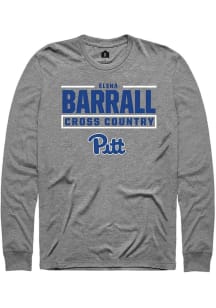 Elena Barrall Pitt Panthers Graphite NIL Stacked Box Long Sleeve Player T Shirt