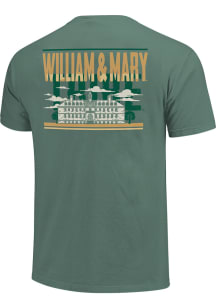 William & Mary Tribe Green Type Overlay Campus Short Sleeve T Shirt