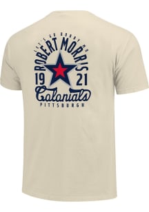 Robert Morris Colonials Ivory Mascot Overlay Short Sleeve T Shirt