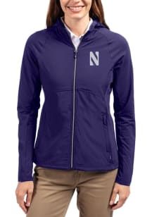 Cutter and Buck Northwestern Wildcats Womens Purple Adapt Eco Light Weight Jacket