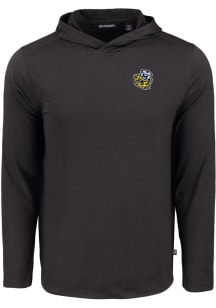 Cutter and Buck Michigan Wolverines Mens Black Coastline Long Sleeve Lightweight Hoodie