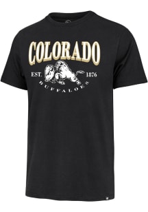 47 Colorado Buffaloes Black Deluxia Franklin Short Sleeve Fashion T Shirt