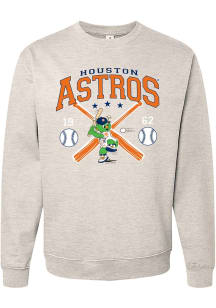 Houston Astros Womens Oatmeal Soft Washed Crew Sweatshirt