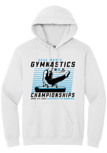 Summit Sportswear Big Ten Mens White 2026 Men's Gymnastics Championships Long Sleeve Hoodie