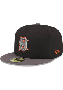 New Era Detroit Tigers Mens Black Color Pop 59FIFTY Fitted Hat