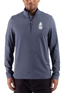 Cutter and Buck Chicago Cubs Mens Navy Blue Cooperstown Adapt Big and Tall Qtr Zip