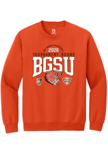 Summit Sportswear Bowling Green Falcons Mens Orange MAC 2026 WBB Tournament Bound Long Sleeve Crew..