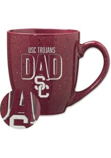 USC Trojans Dad Alternate 16oz Speckle Ceramic Mug - Cardinal