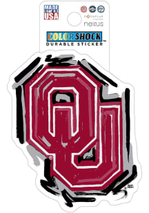 Oklahoma Sooners Justin patten Main 3in Durable Stickers - Crimson