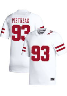 Kade Pietrzak   Nebraska Cornhuskers White NIL Name And Number Football Jersey