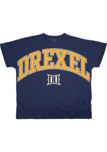 Pressbox Drexel Dragons Womens Navy Blue Janise Short Sleeve T-Shirt