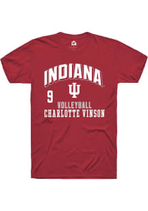 Charlotte Vinson Indiana Hoosiers Crimson NIL Arch Logo Short Sleeve Player T Shirt