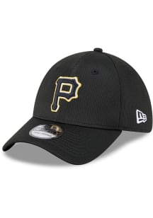 New Era Pittsburgh Pirates Mens Black DL Team Pop 39THIRTY Flex Hat